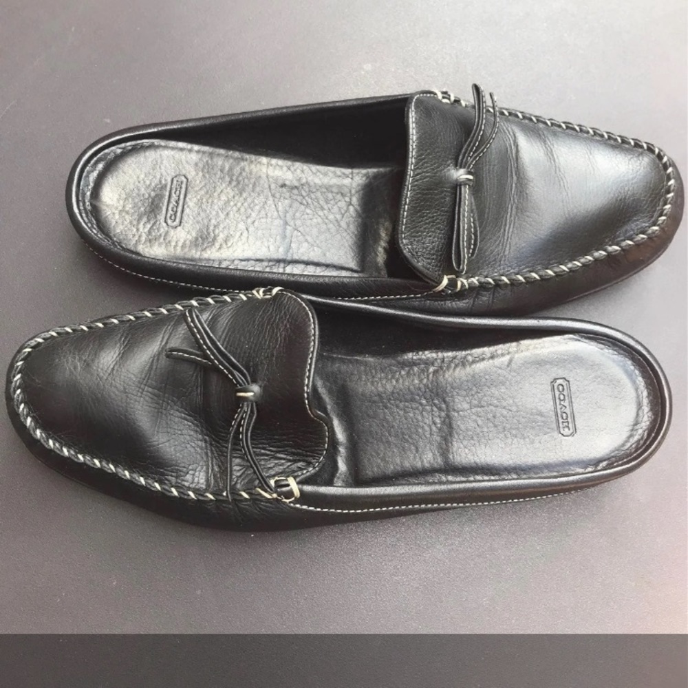 Coach Rayna Black Mules